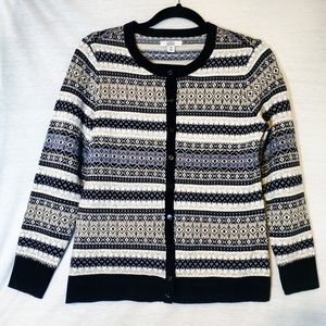 Croft & Barrow Fair Isle Buttoned Cardigan Sweater